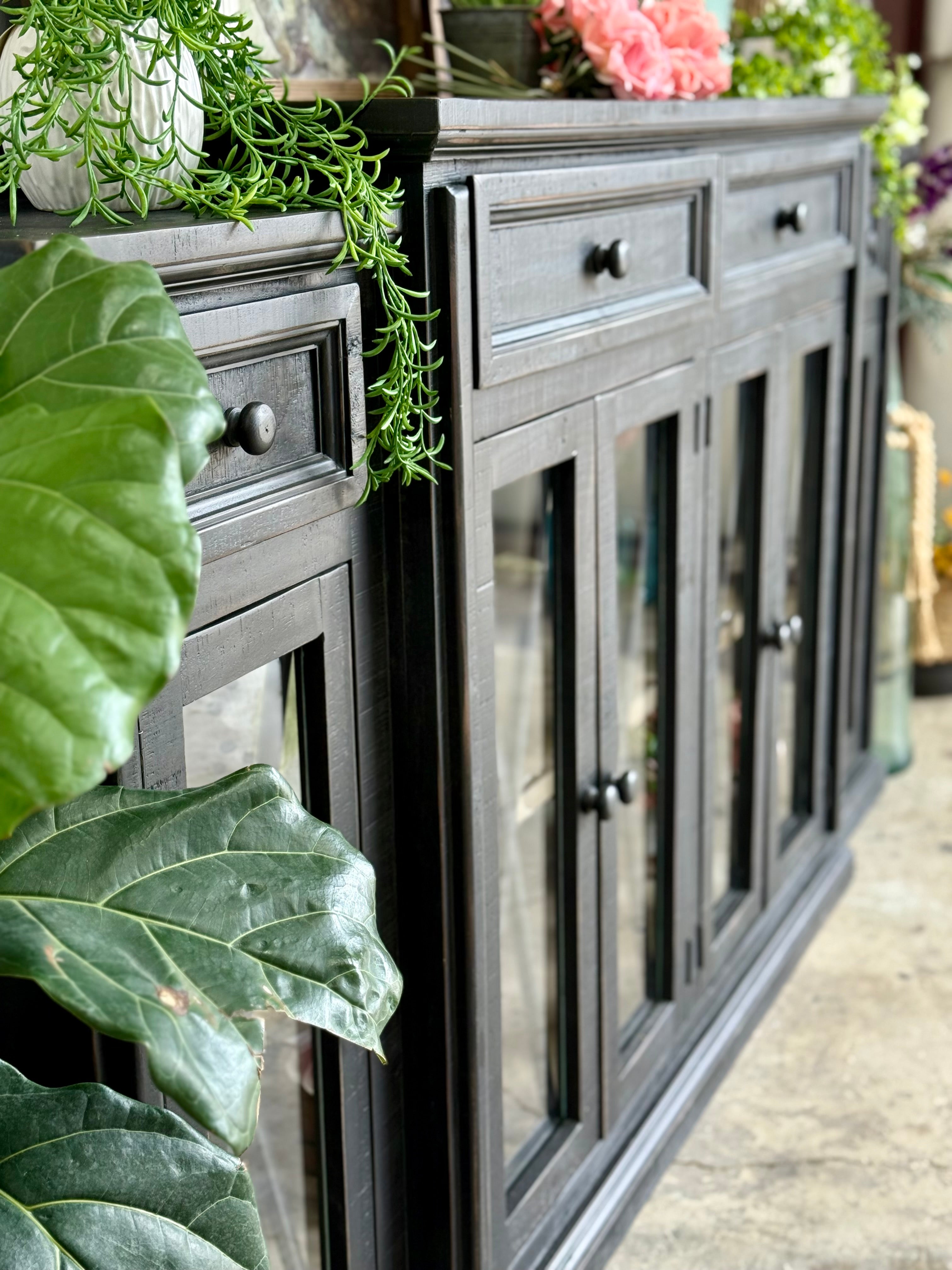 Oliver 6-Door Console-Black/Dove