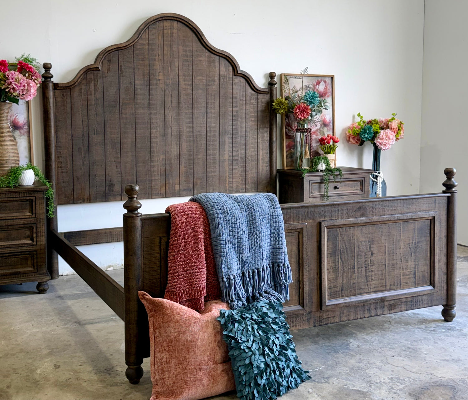 Adele King Bed- Honeywood