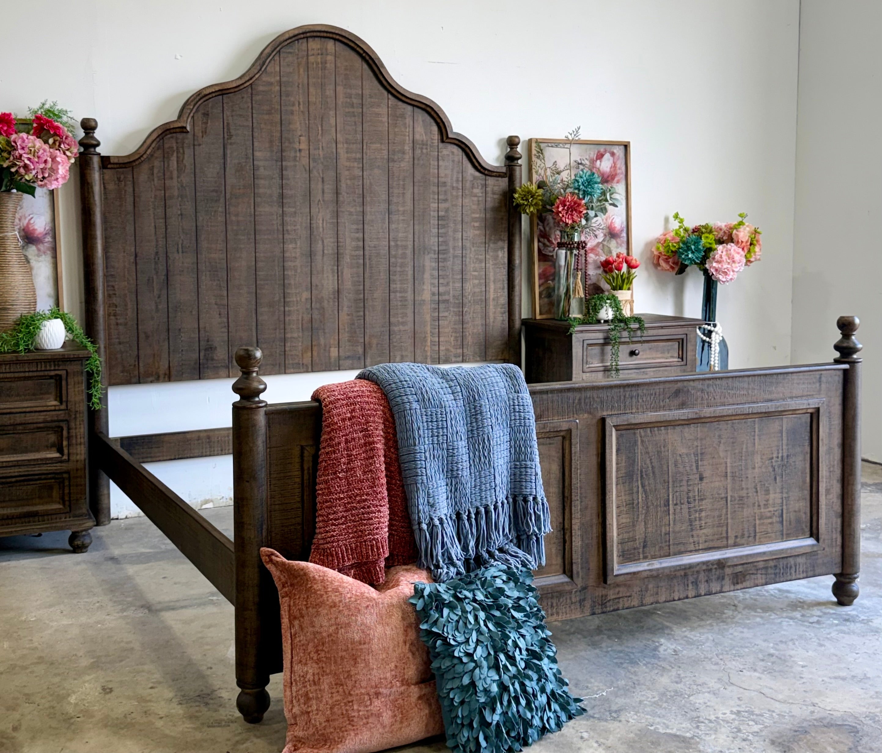 Adele King Bed- Honeywood