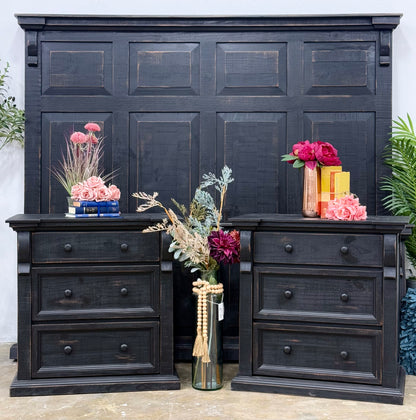 Jasmine Nightstand-Handrubbed Black