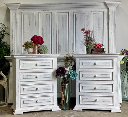 Charlotte 4 Drawer Oversized Nightstand-Whisper White