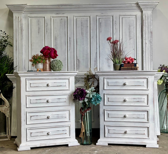 Charlotte 4 Drawer Oversized Nightstand-Whisper White