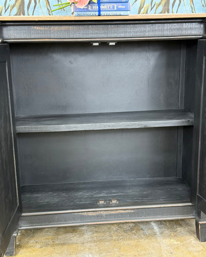 Allison 108&quot; 6 Door Console-Handrubbed Black/Sparrow Top