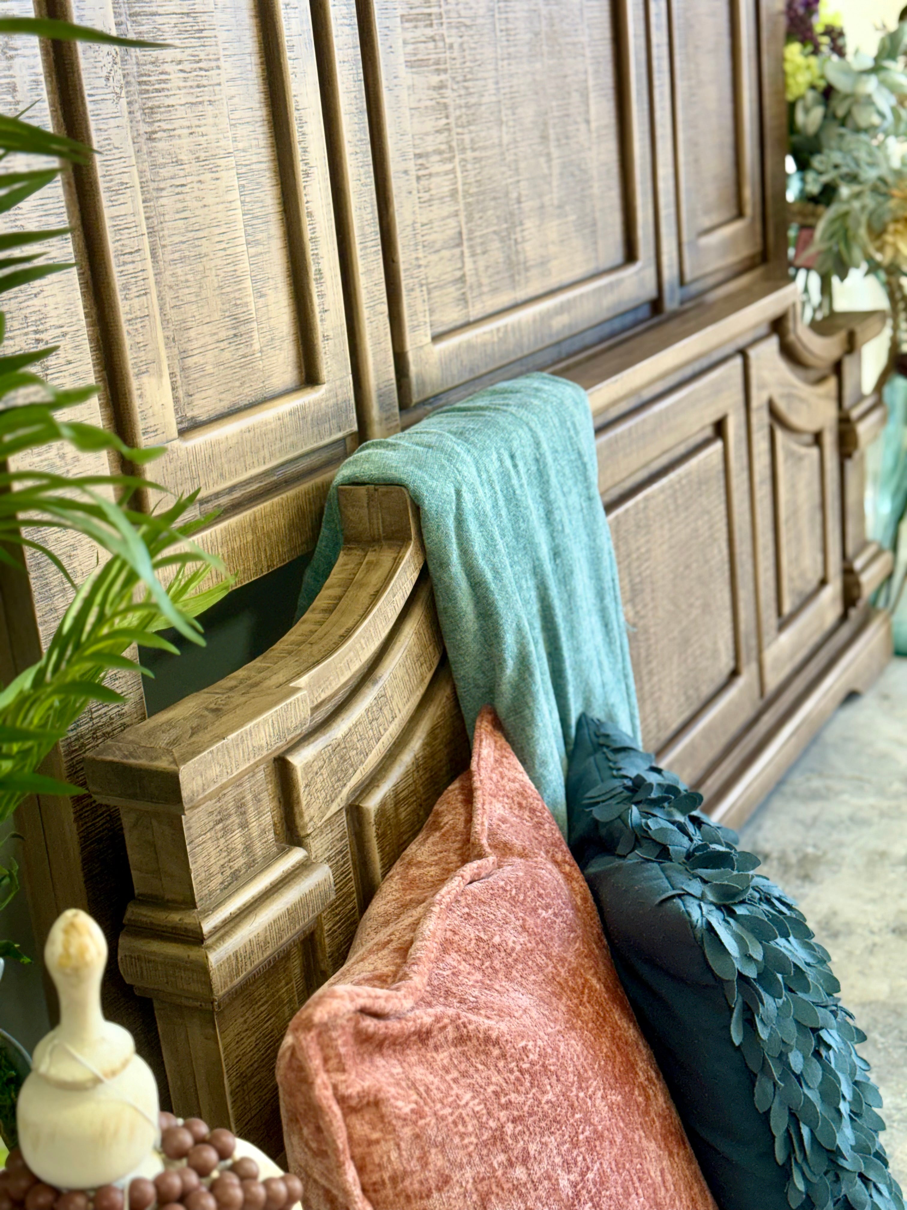 Eden Queen Bed-Sandstone