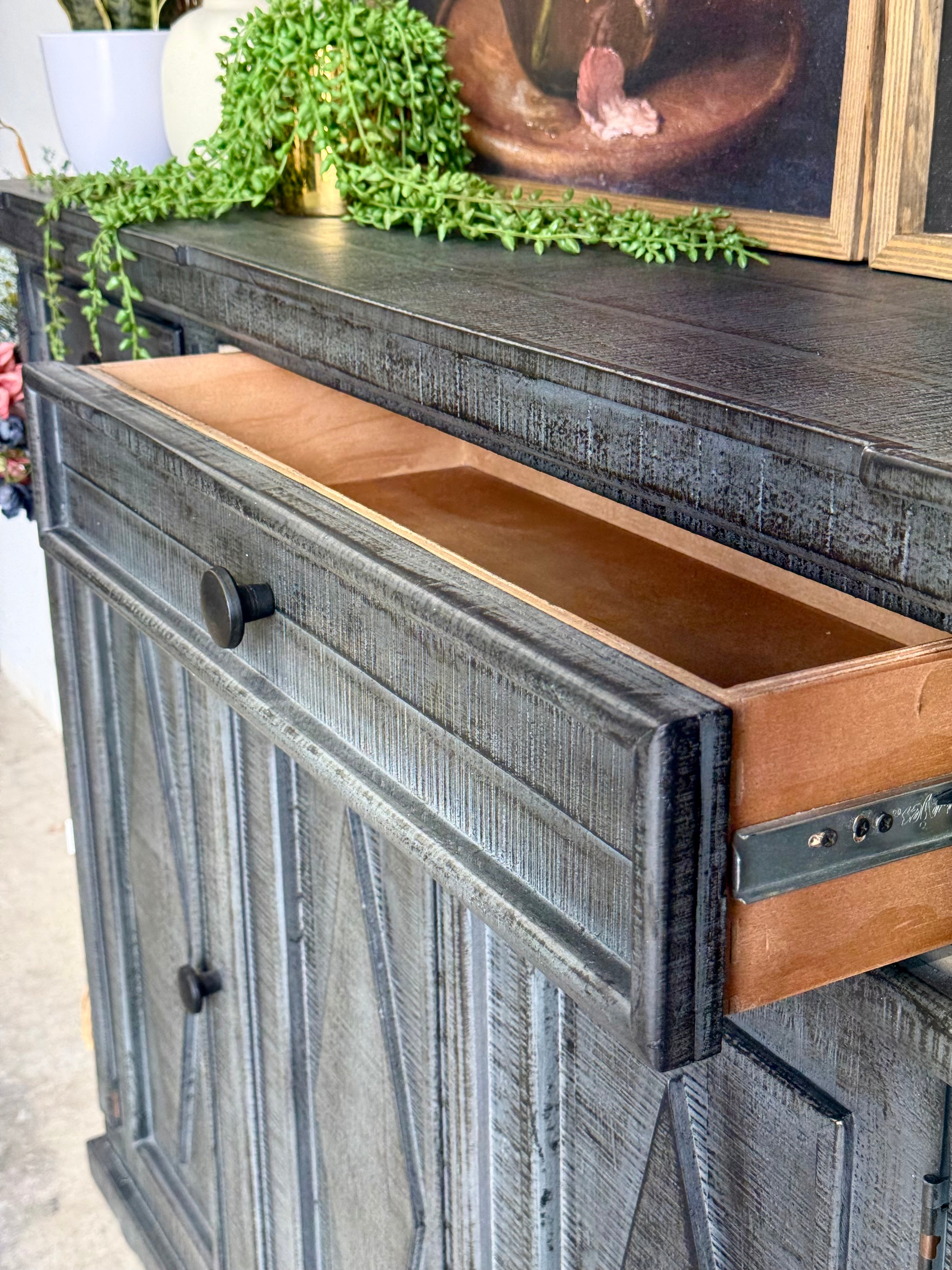 Julia 4 Door Console-Blue Dusk