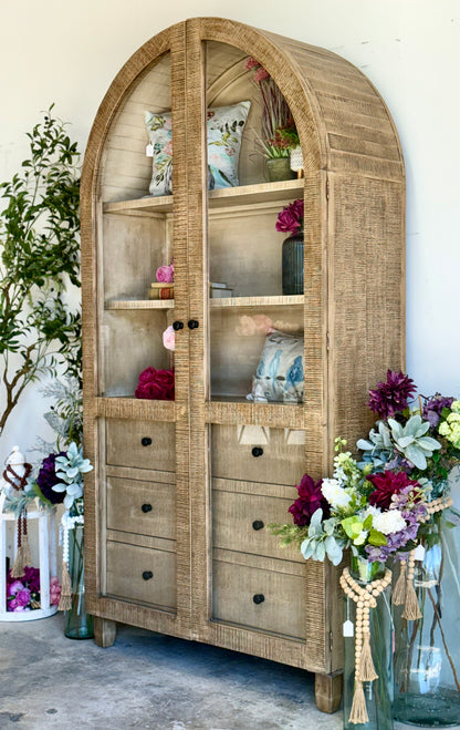 Melody Domed Vitrine-Sandstone/Dove