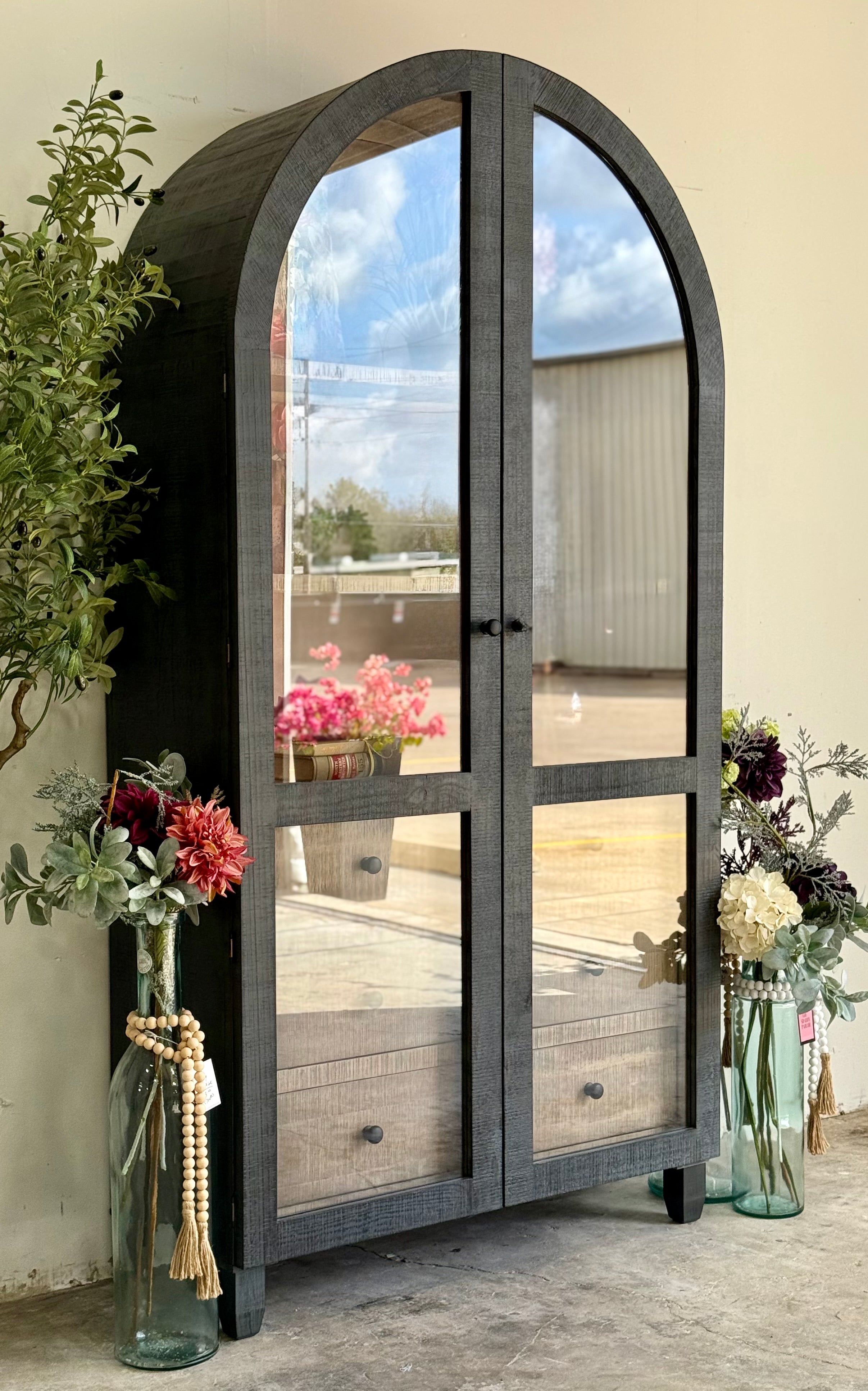 Melody Domed Vitrine- Blue Dusk/Cappuccino