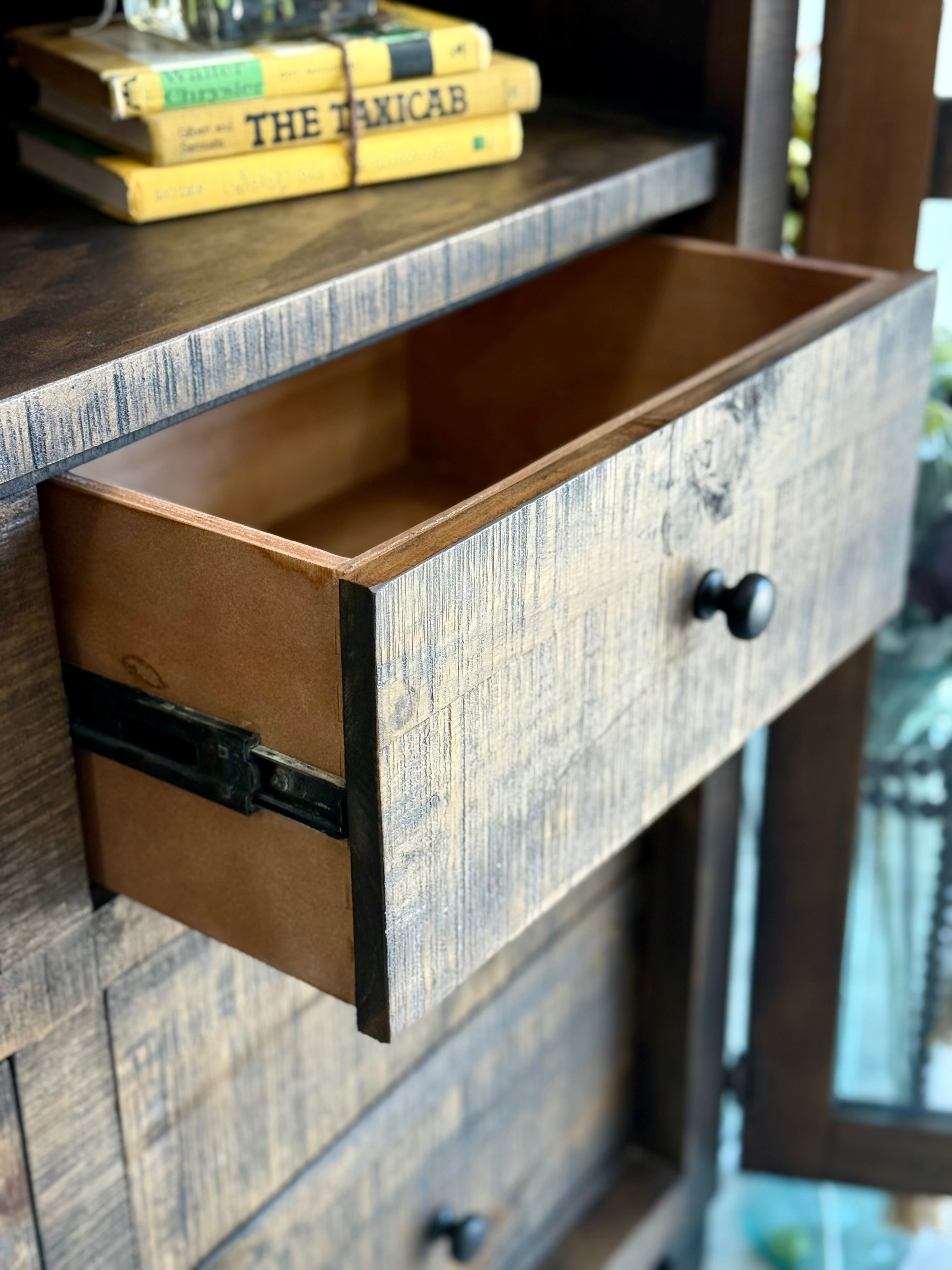 Melody Domed Vitrine- Handrubbed Black/Sparrow