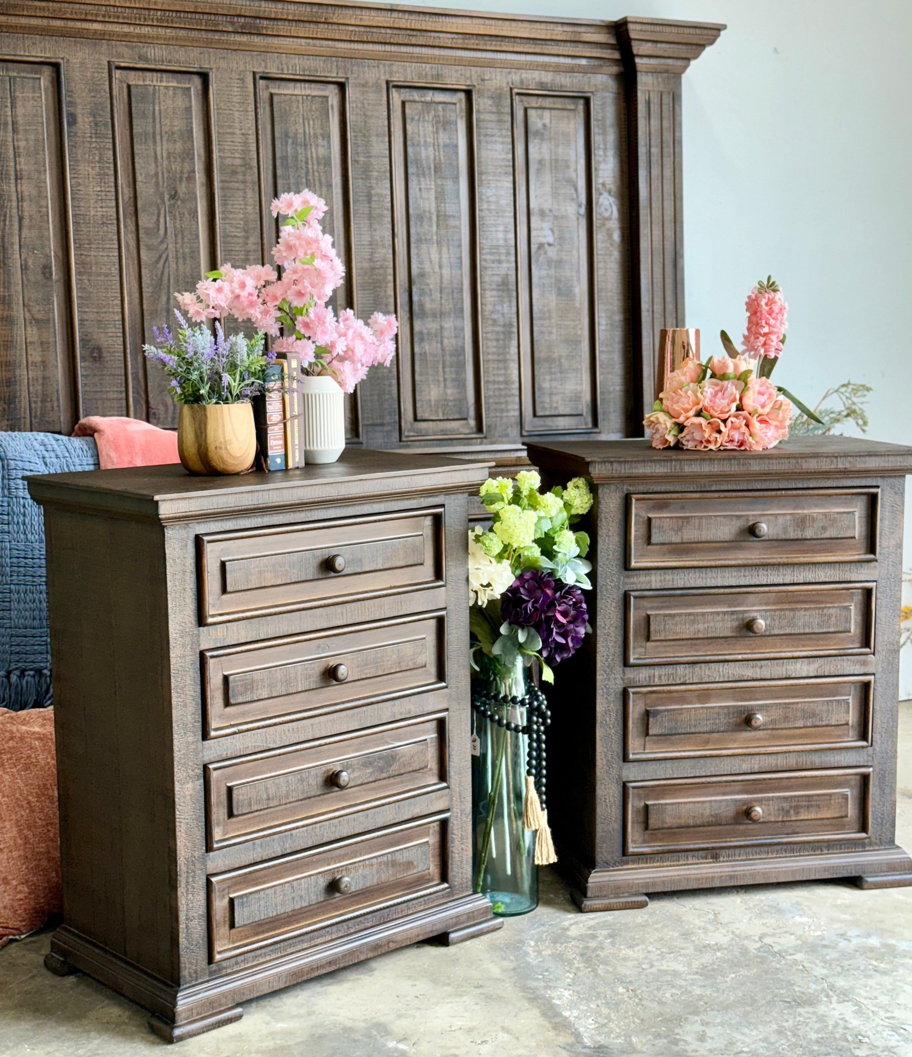 Charlotte 4 Drawer Oversized Nightstand-Honeywood™