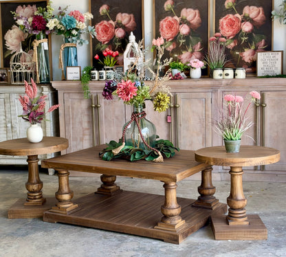 Brooklyn Round Side Table-Timber