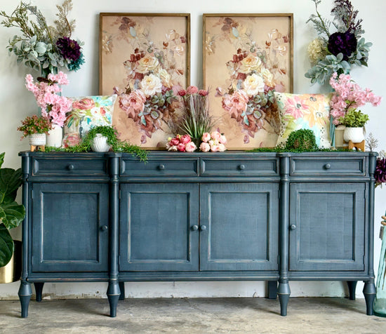 Celine 4 Door Console-Blue Haze