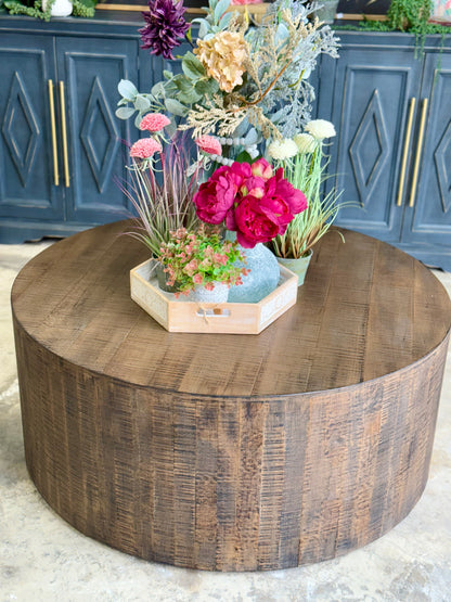 Round Drum Coffee Table-Honeywood™