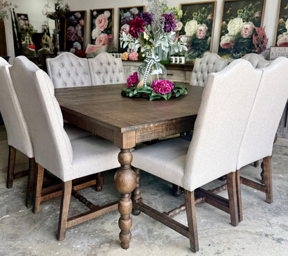 Sophie 66" Squared Dining Table Set With 8 Chairs-Honeywood™