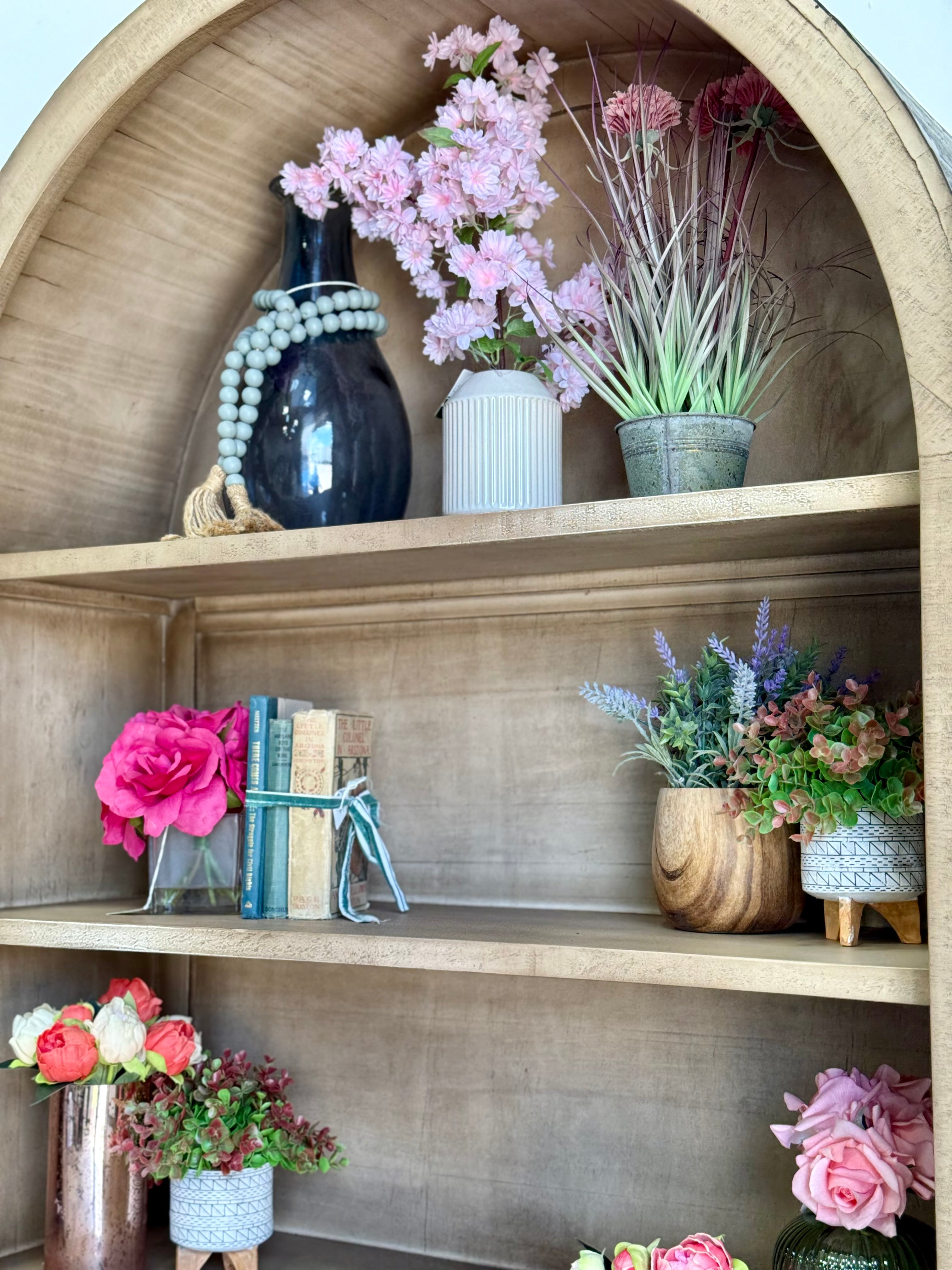 Melody Domed Vitrine-Honeywood™/Cappuccino
