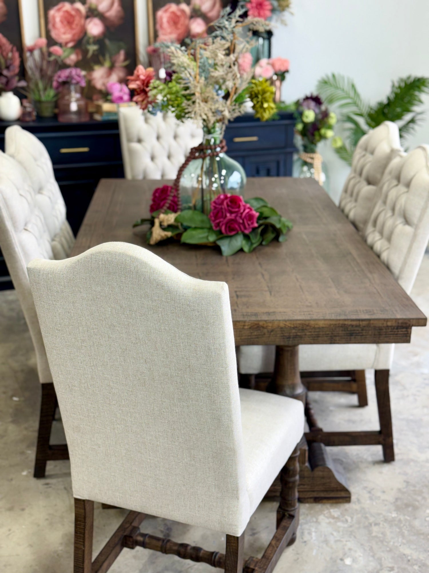 Ella 76" Dining Table With 6 Chairs-Honeywood™