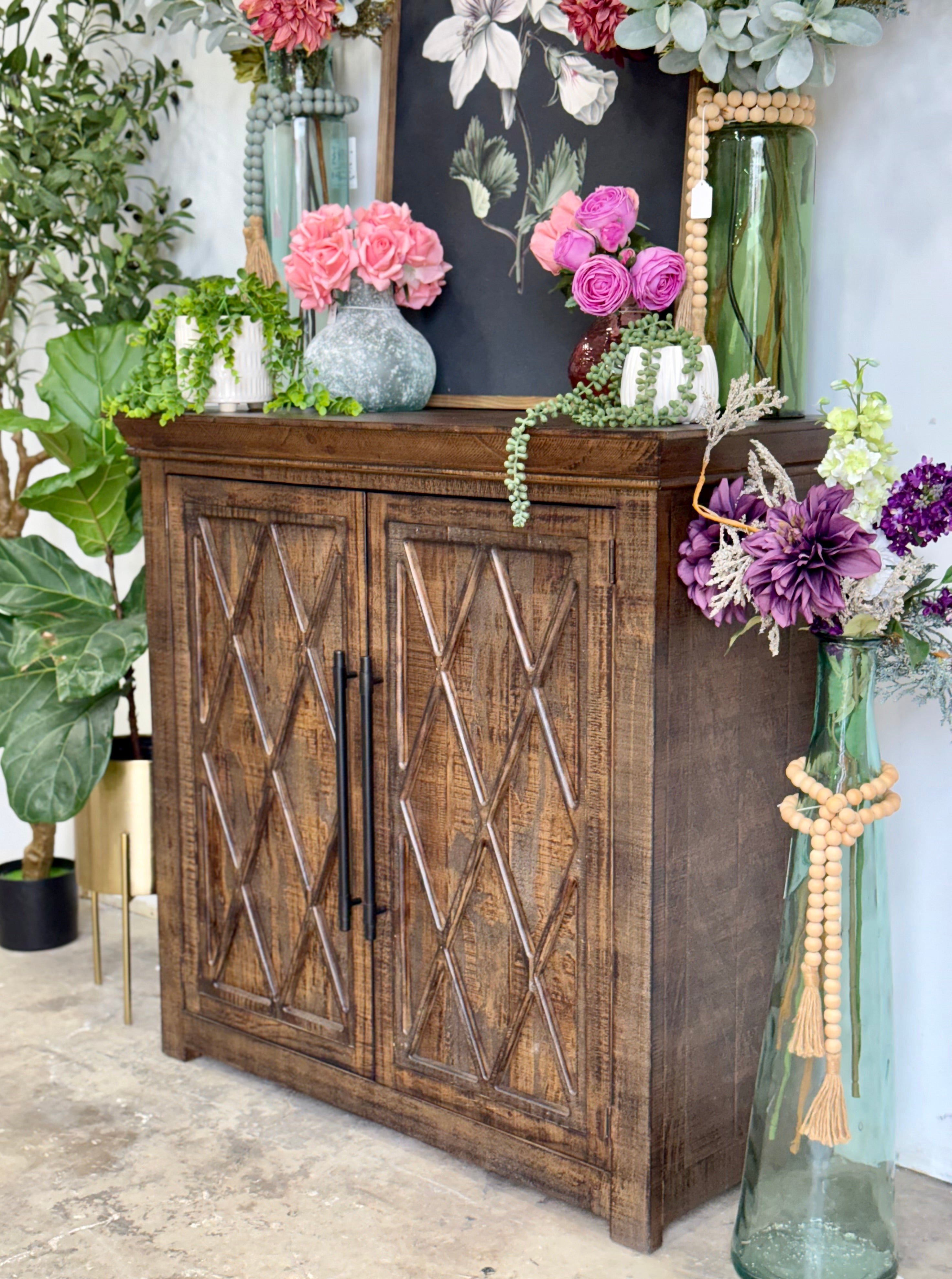 Grace 2 Door Cabinet-Pecan