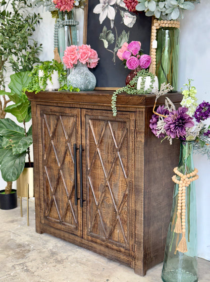 Grace 2 Door Cabinet-Pecan