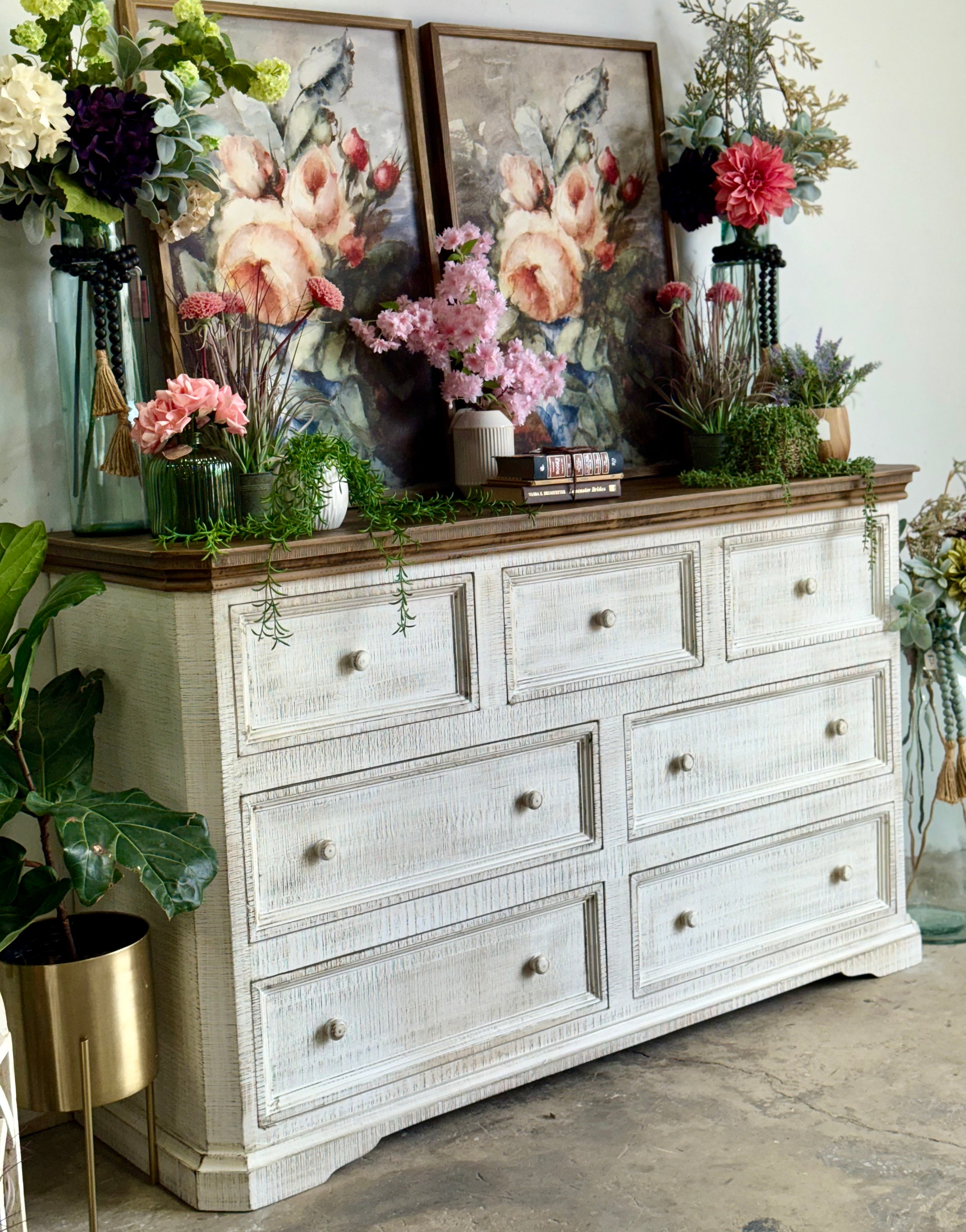 Eden Dresser- White Wheat/Sandstone