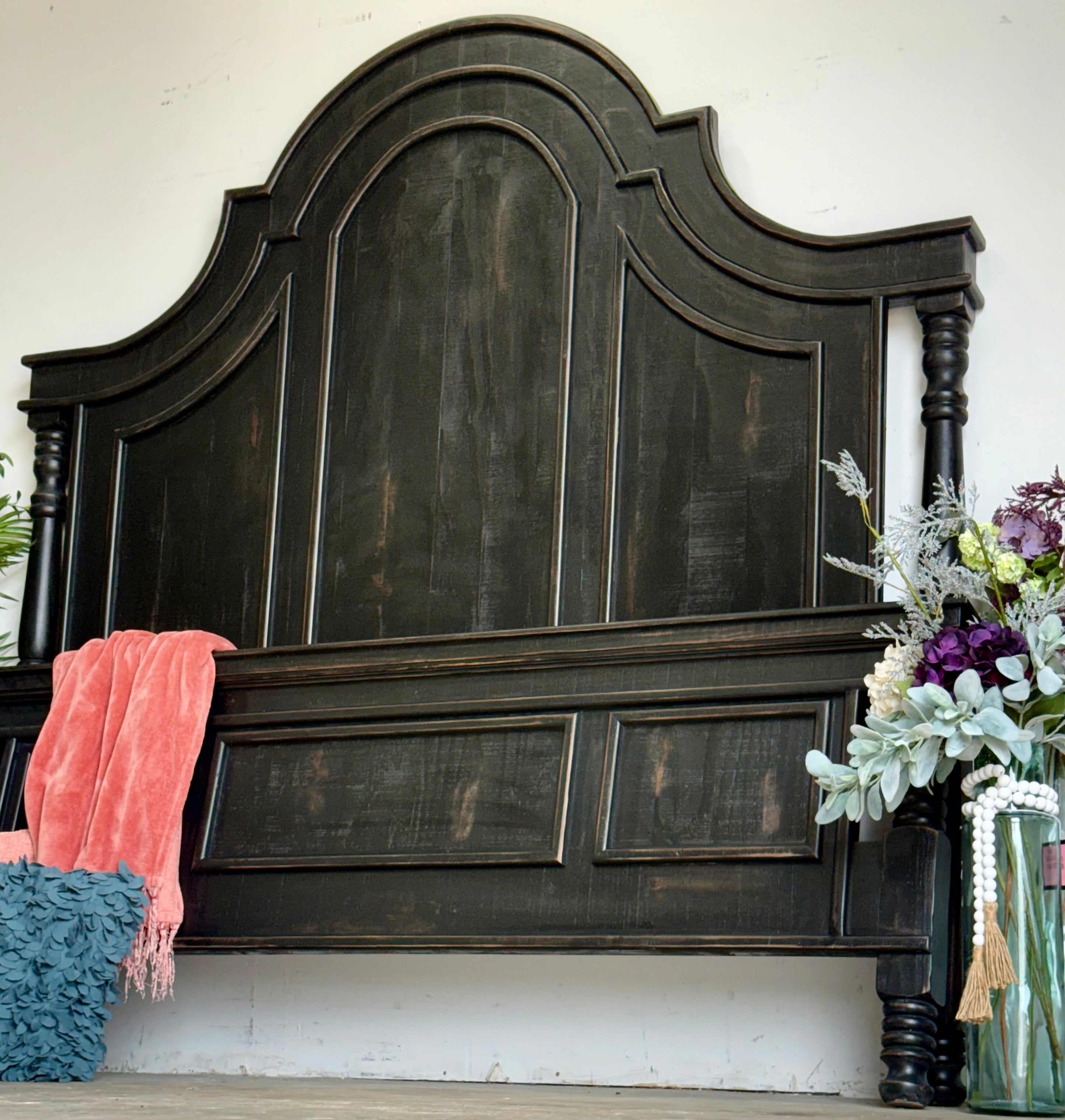 Madison King Bed-Handrubbed Black