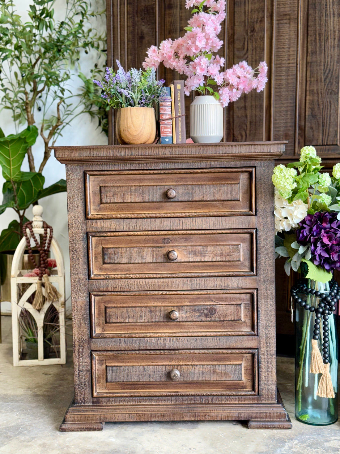 Charlotte 4 Drawer Oversized Nightstand-Honeywood™