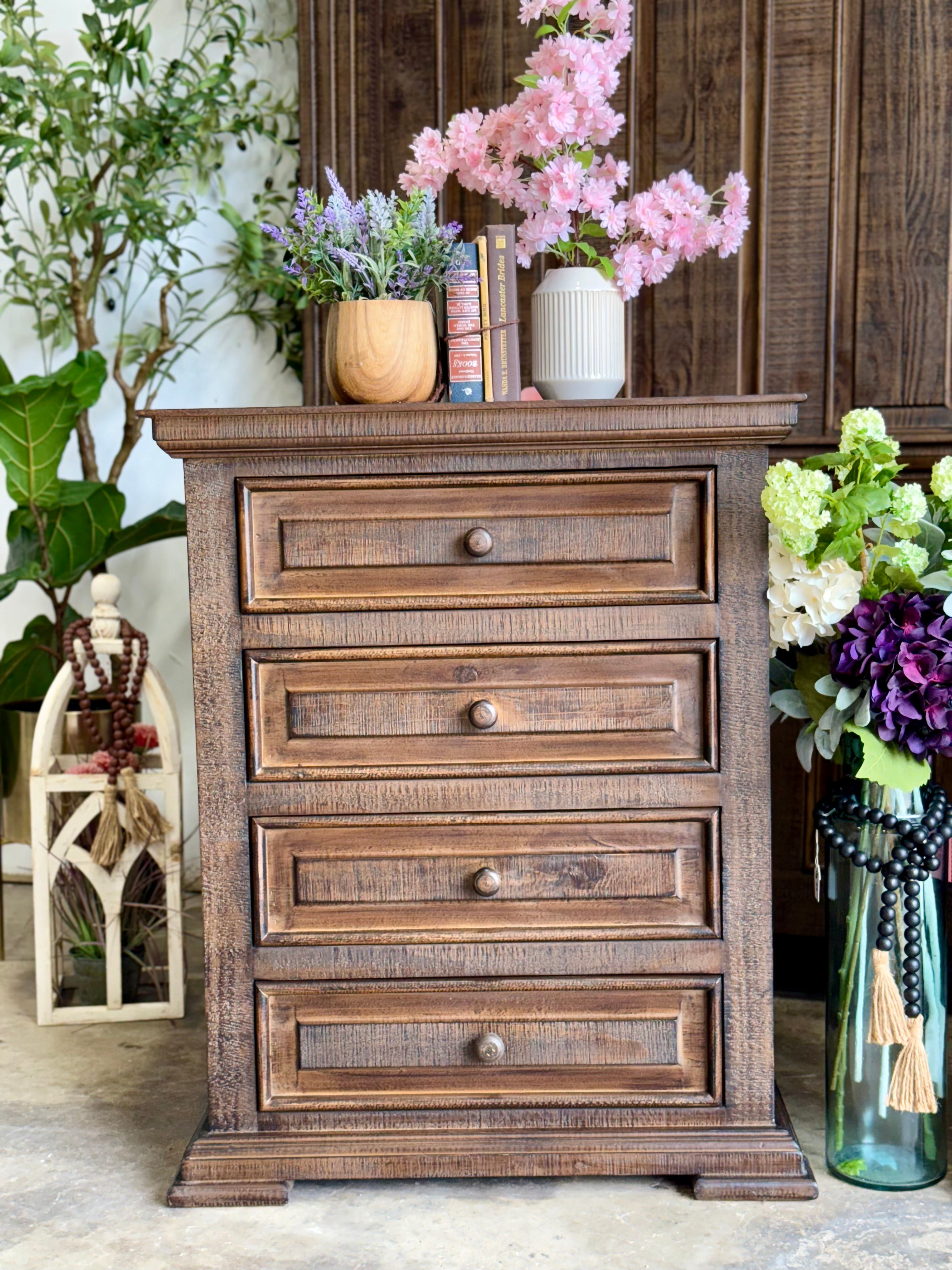 Charlotte 4 Drawer Oversized Nightstand-Honeywood™