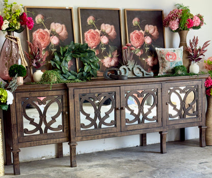 Harper 108" Mirrored Console-Honeywood