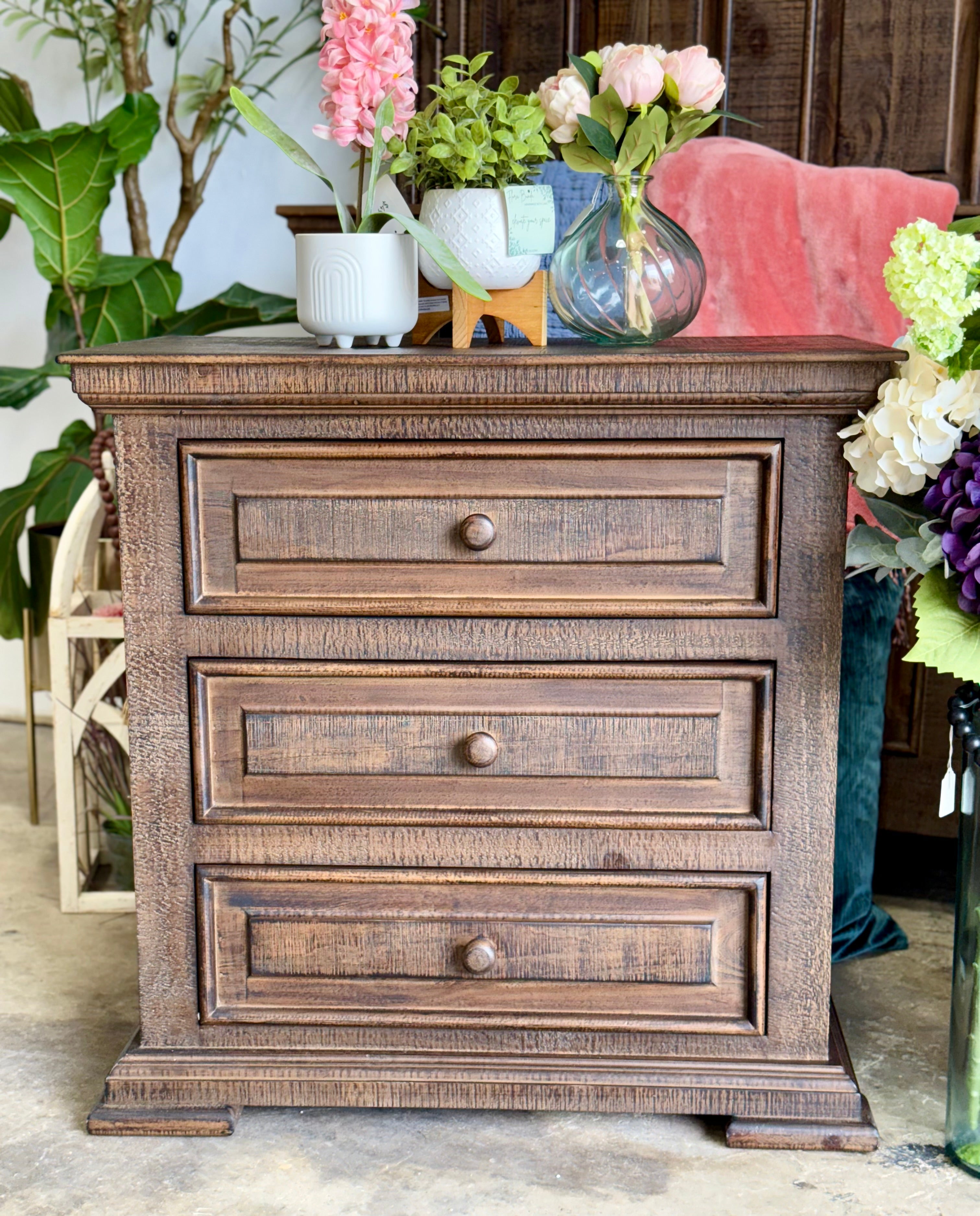 Charlotte 3-Drawer Nightstand-Honeywood™