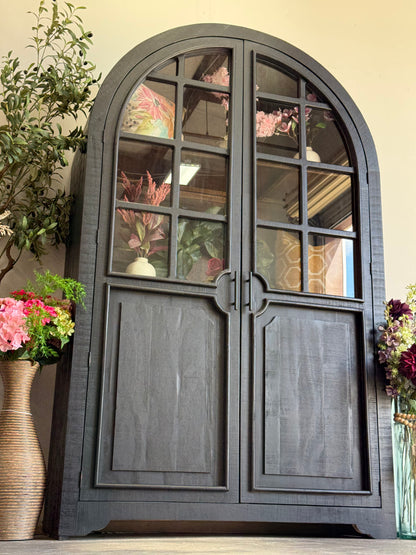 Tiffany Dome Vitrine-Black/Honeywood™