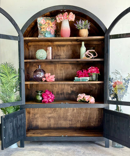 Rose Domed Vitrine-Black/Sparrow