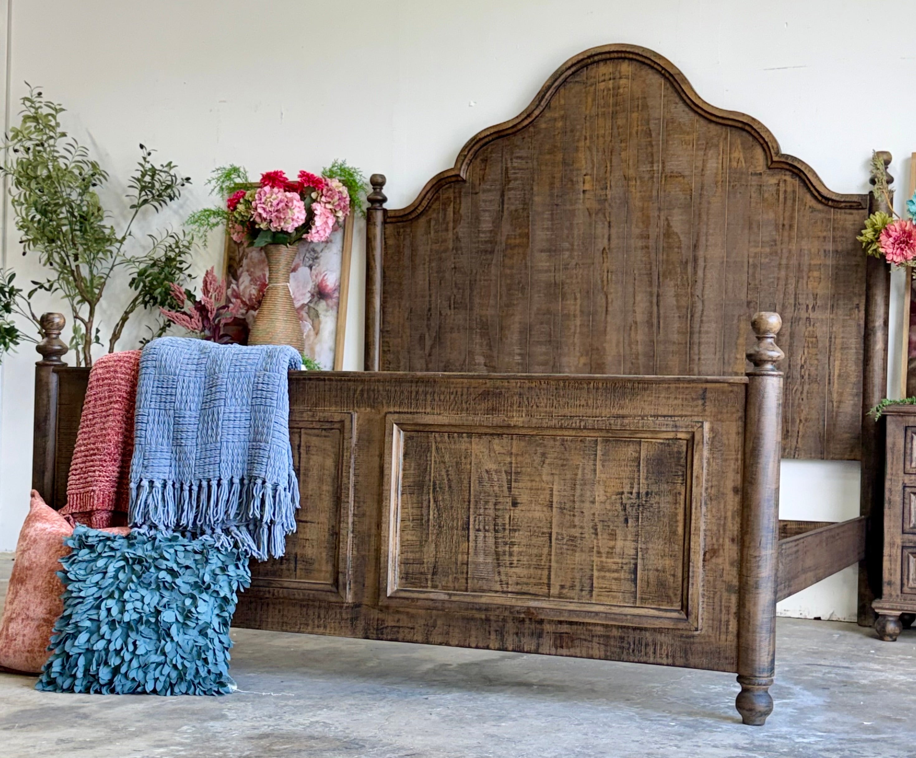 Adele King Bed- Honeywood