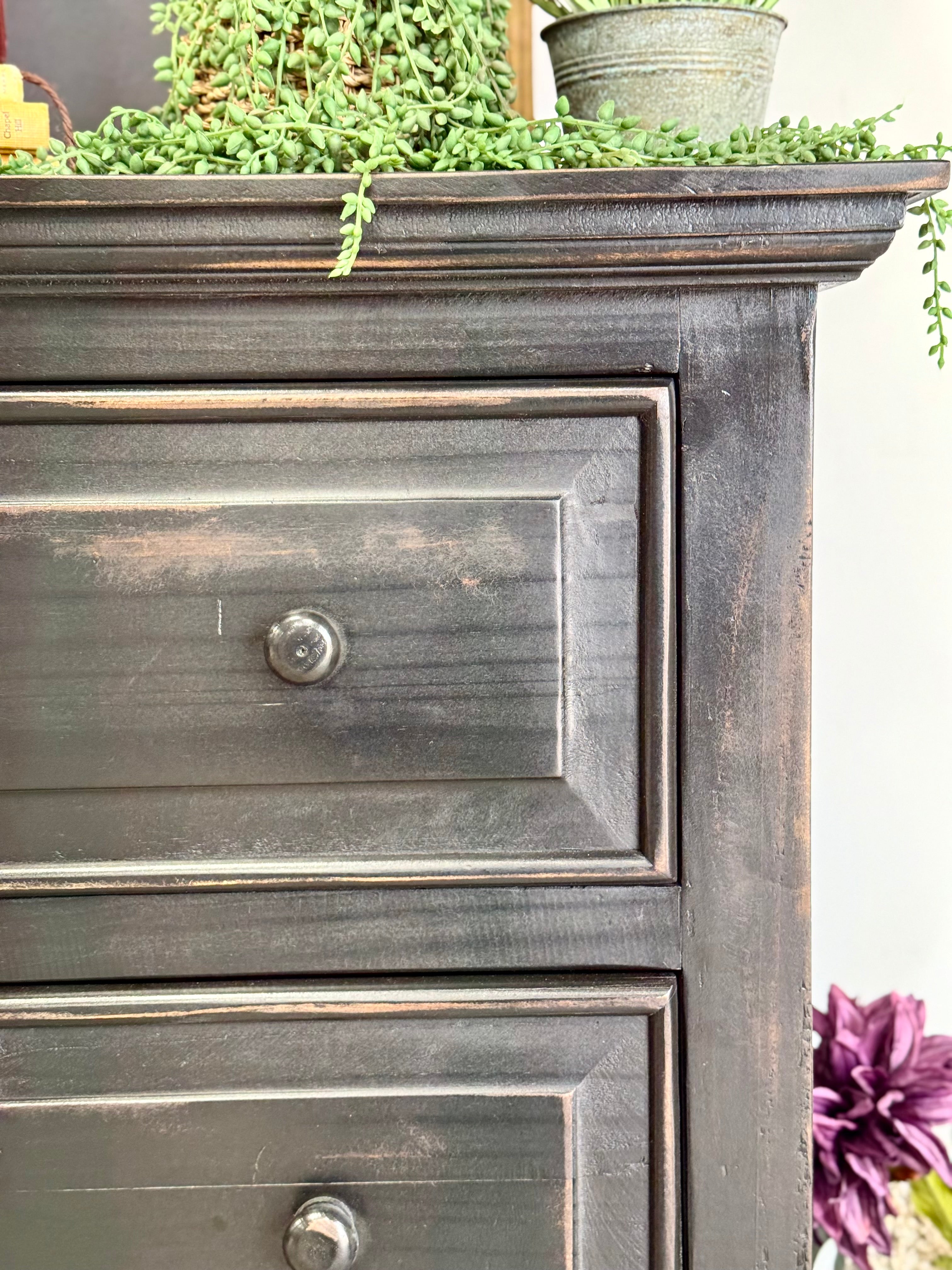 Charlotte Chest of Drawers-Handrubbed Black