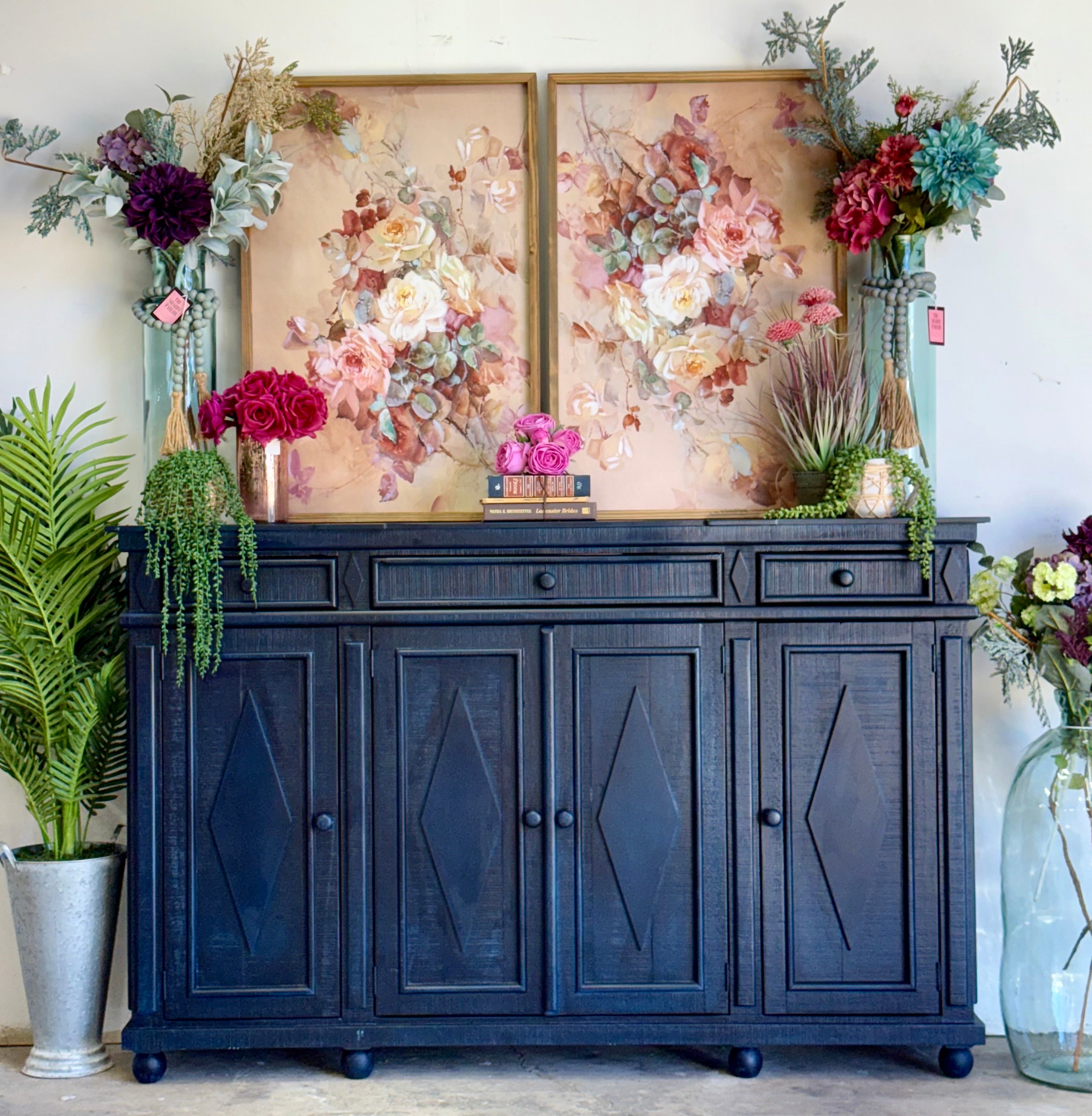 Julia 4 Door Console-Deep Blue