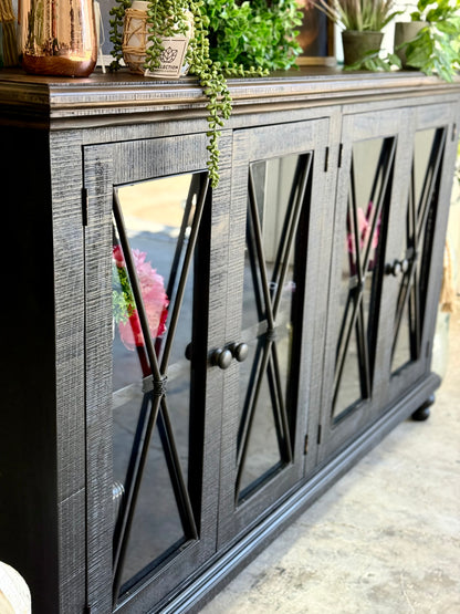 Maya 4-Door Console-Black/Sparrow