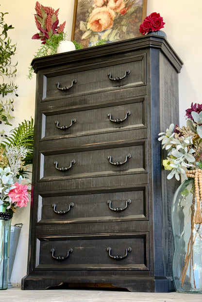 Willow Chest of Drawers-Handrubbed Black