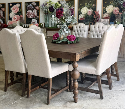 Sophie 66" Squared Dining Table Set With 8 Chairs-Honeywood™