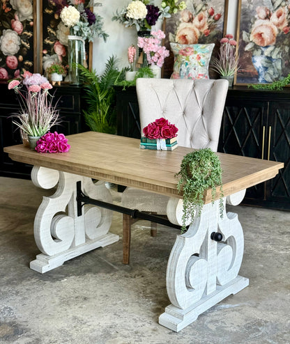 Harpwell  Desk-White Wheat/Dove