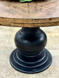 Clara 47" Round Dining Table-Black/Honeywood