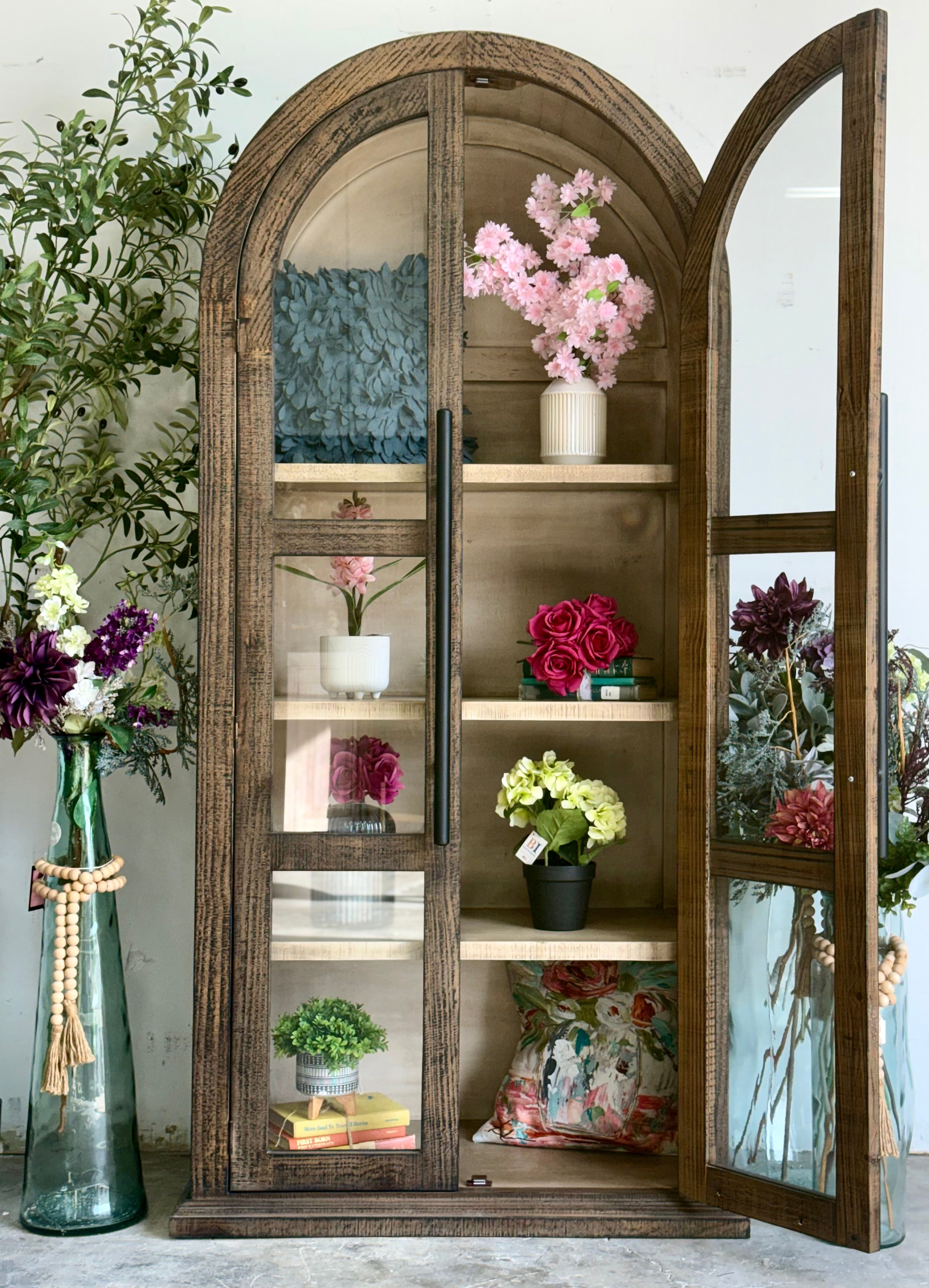 Libby Domed Vitrine- Honeywood/Dove