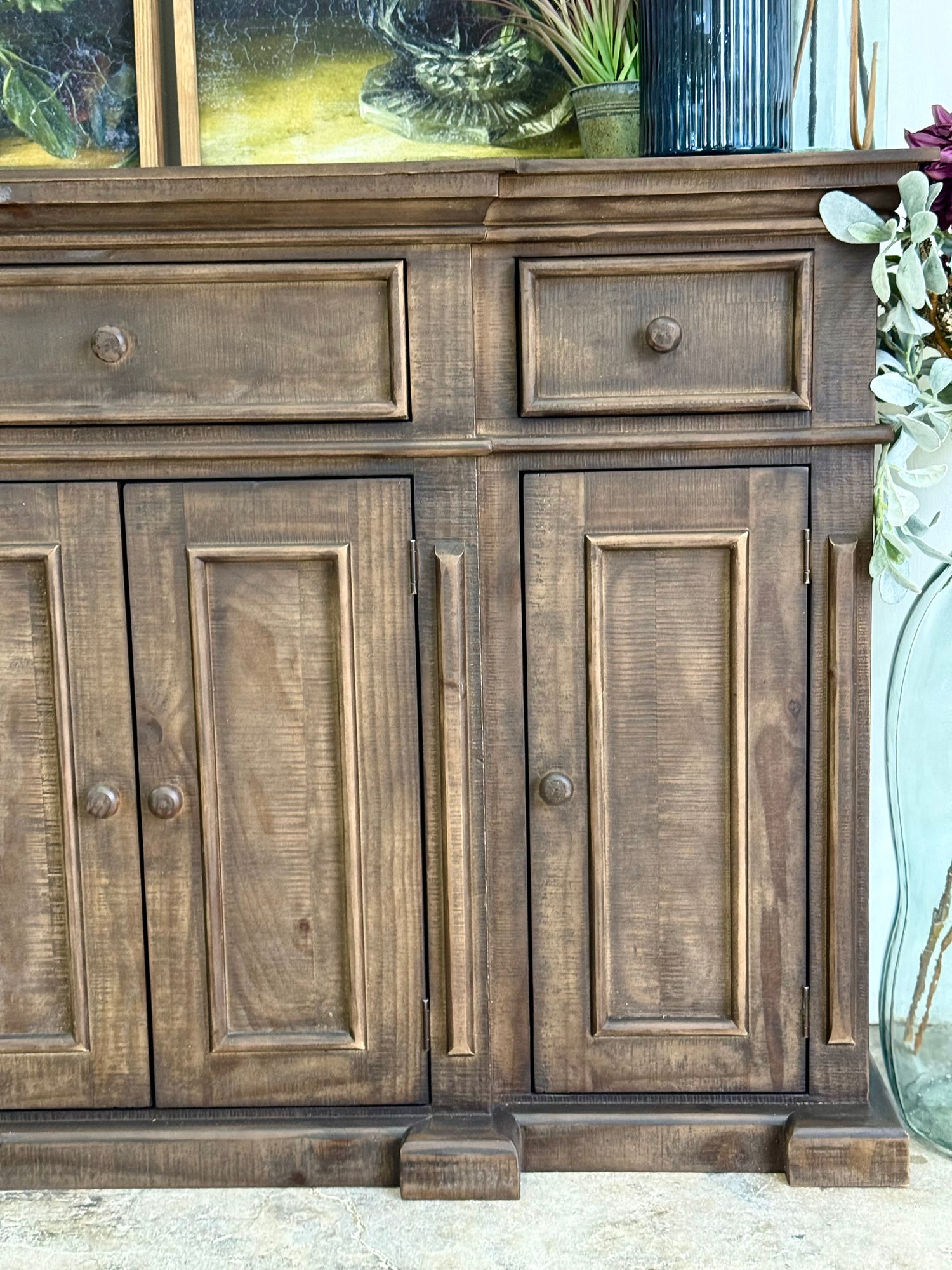 Lindsey 4-Door Console-Cinderwood