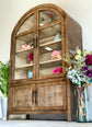 Rose Domed Vitrine-Honeywood/Dove