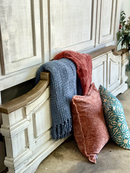 Eden King Bed-White Wheat/Sandstone