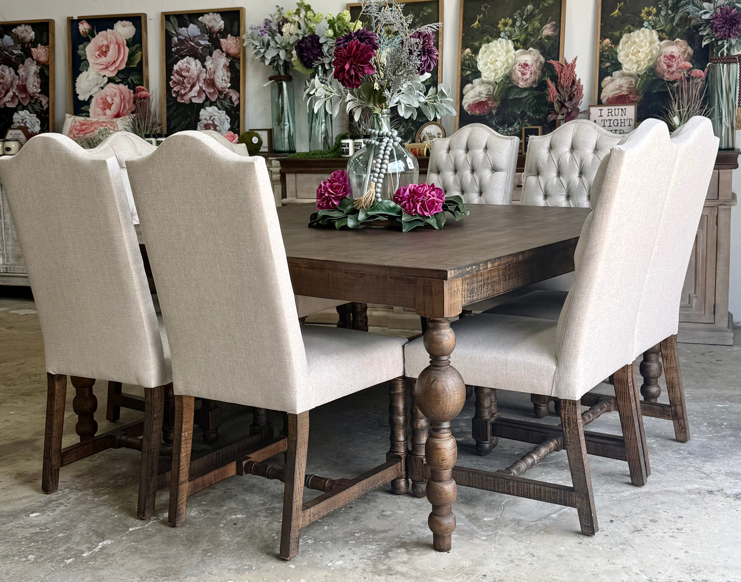 Sophie 66" Squared Dining Table Set With 8 Chairs-Honeywood™