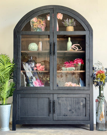 Rose Domed Vitrine-Black/Sparrow