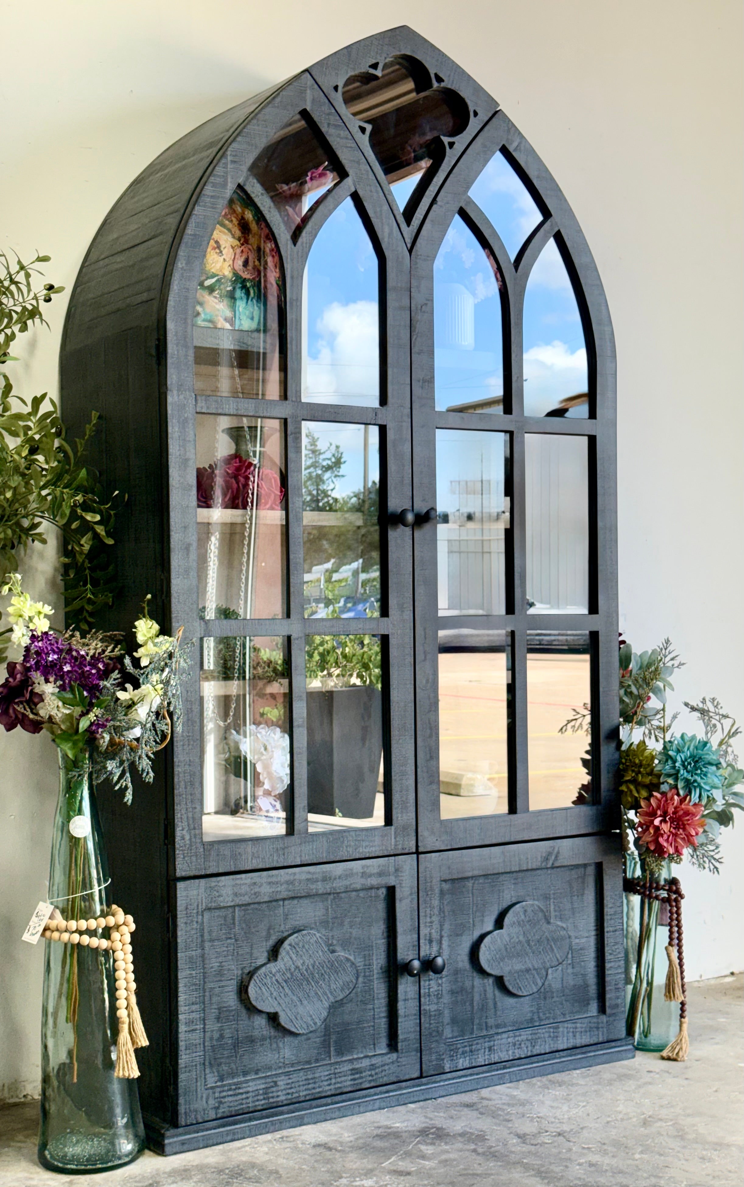 Cathedral Dome Vitrine-Blue Dusk/Cappuccino