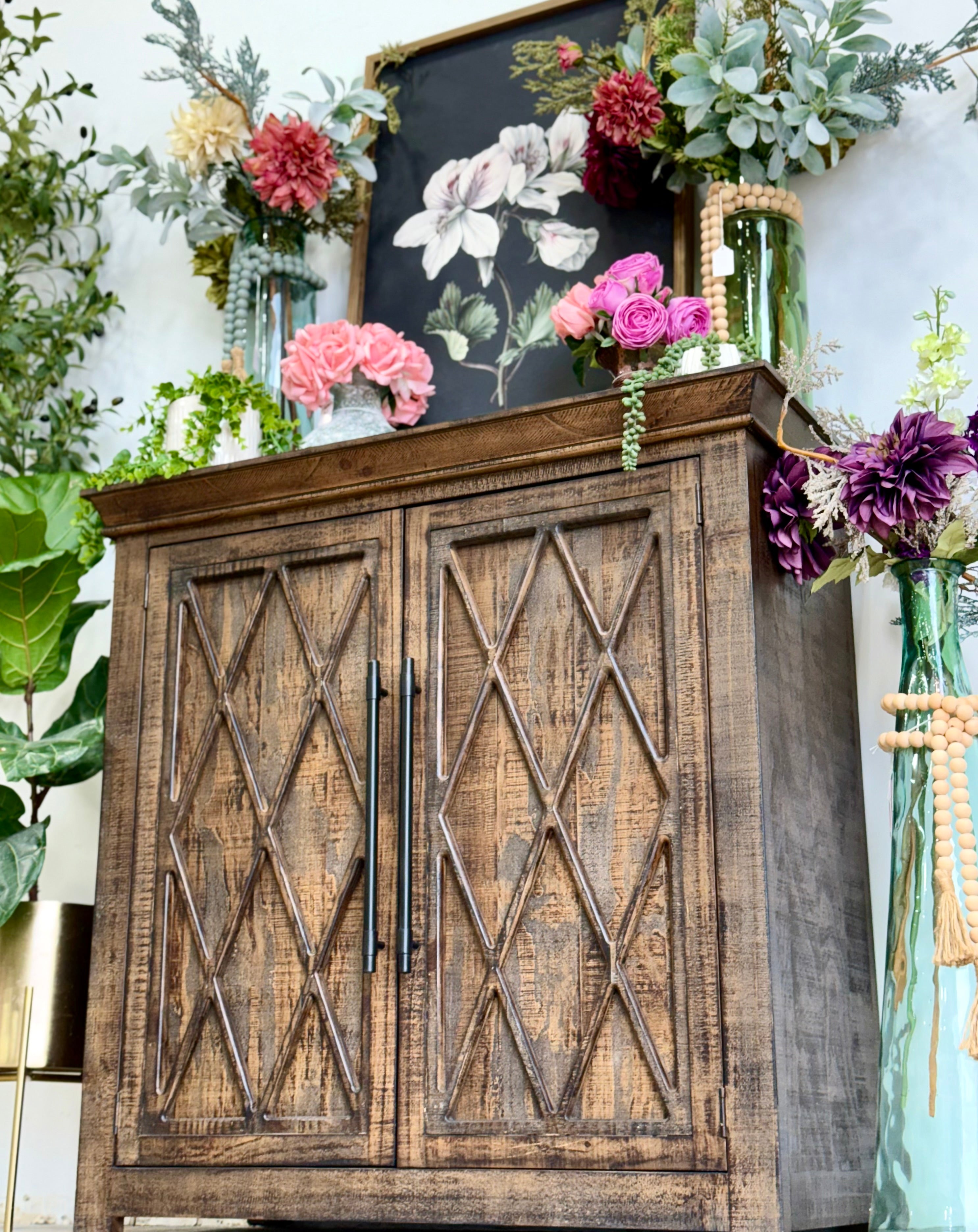 Grace 2 Door Cabinet-Pecan