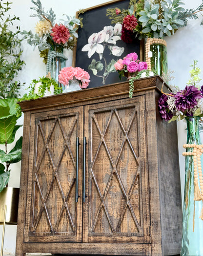 Grace 2 Door Cabinet-Pecan