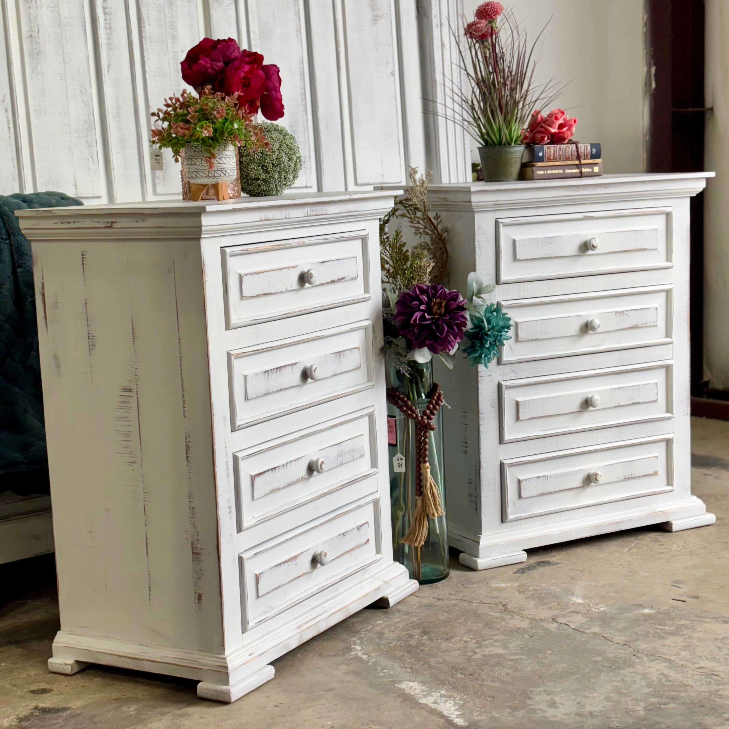 Charlotte 4 Drawer Oversized Nightstand-Whisper White