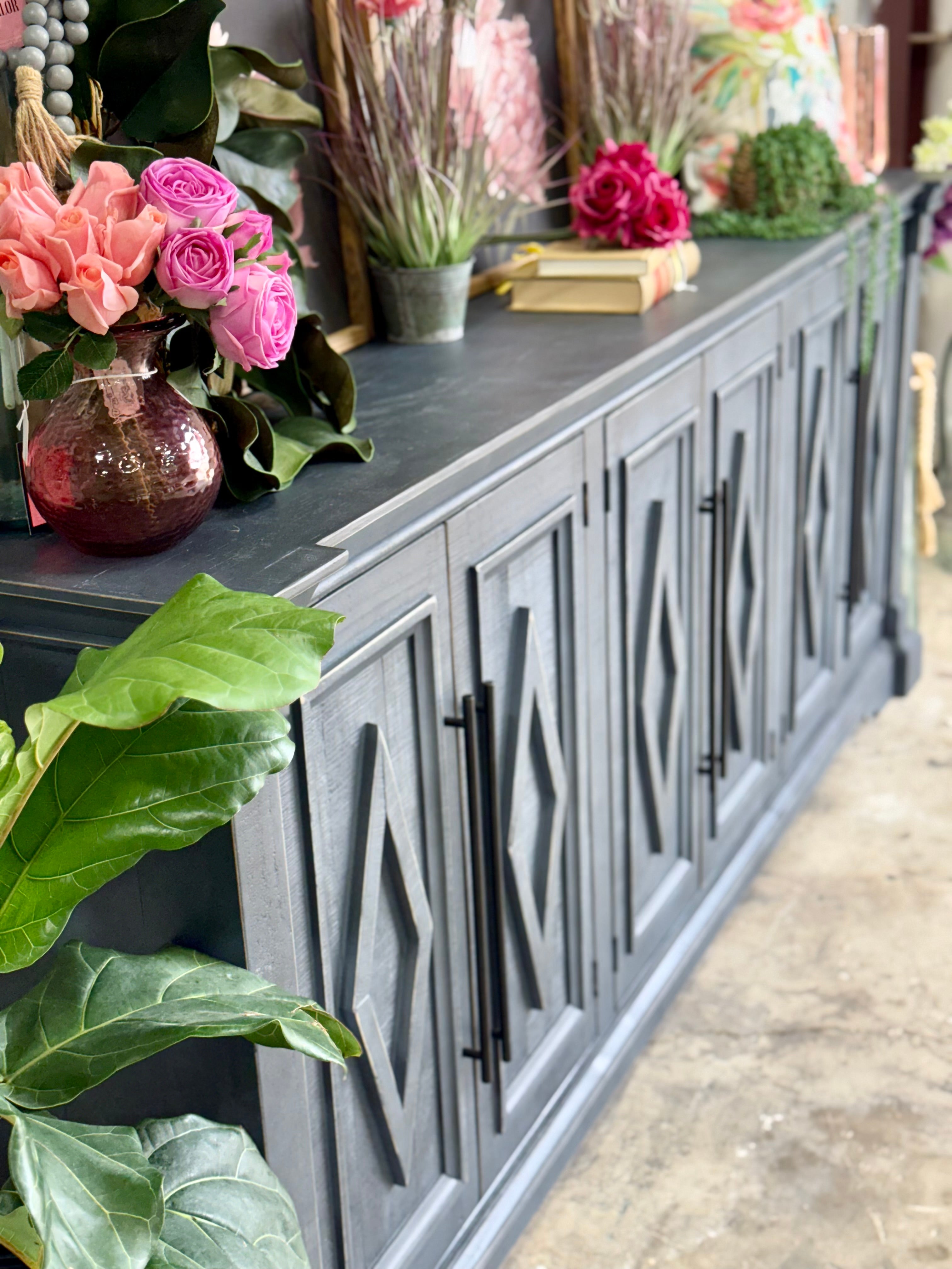 Chloe 6 Door Console-Blue Haze™