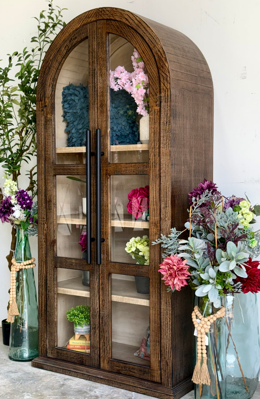 Libby Domed Vitrine- Honeywood/Dove