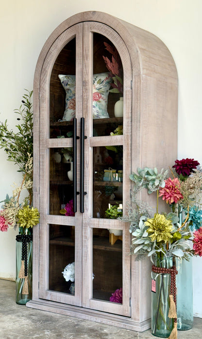 Libby Domed Vitrine- Soft Drift/Honeywood